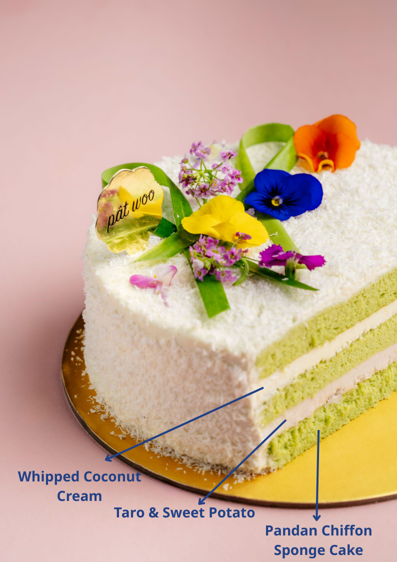 Cake | Pandan, Coconut & Taro