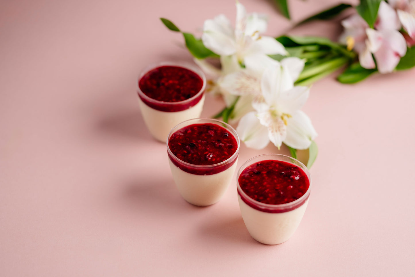 Vanilla Bean & Berries Panna Cotta