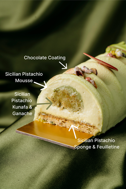 Christmas 2025 | Sicilian Pistachio & Kunafa Log Cake